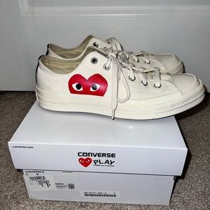 Converse Commes de Garçon PLAY Peekaboo Lowtop Women’s 9/Mens 7